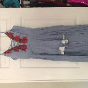 Long dress with shorts and long back